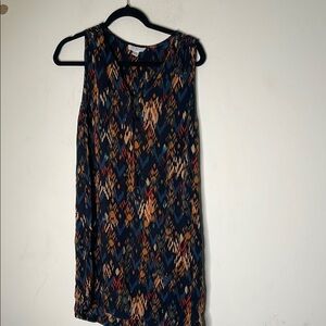 BLL Blue and Orange Sleeveless Sheath Mini Dress​